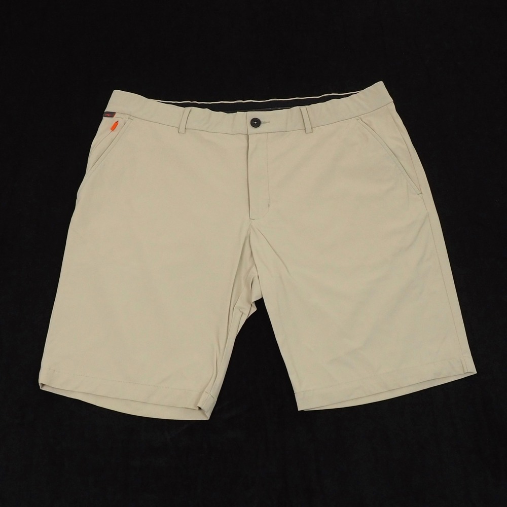 KJUS Iver Golf Shorts Mens 40 Khaki Brown Chino Regular Fit Stretch Nylon Blend